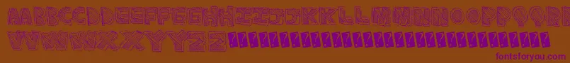 Phatrave Font – Purple Fonts on Brown Background