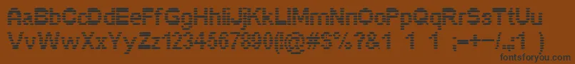 Pixelino Font – Black Fonts on Brown Background