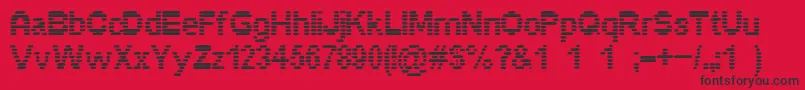 Pixelino Font – Black Fonts on Red Background