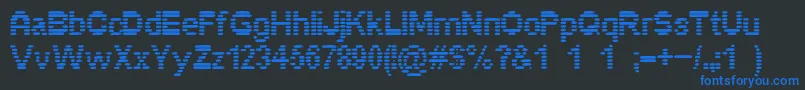 Pixelino Font – Blue Fonts on Black Background