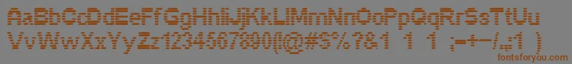 Pixelino Font – Brown Fonts on Gray Background