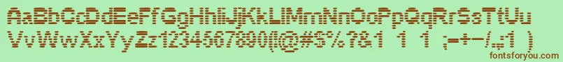 Pixelino Font – Brown Fonts on Green Background