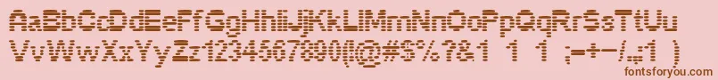 Pixelino Font – Brown Fonts on Pink Background