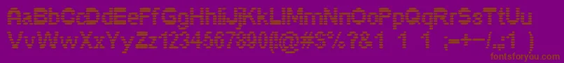 Pixelino Font – Brown Fonts on Purple Background