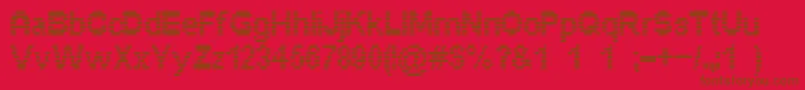 Pixelino Font – Brown Fonts on Red Background