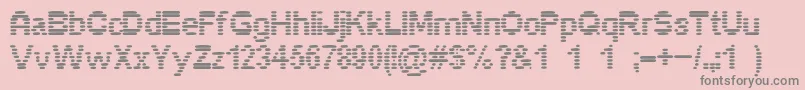 Pixelino Font – Gray Fonts on Pink Background