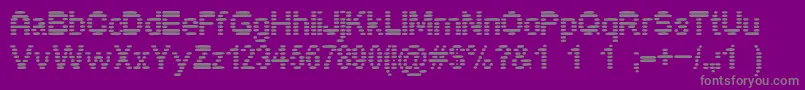 Pixelino Font – Gray Fonts on Purple Background