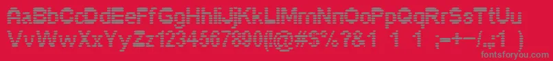 Pixelino Font – Gray Fonts on Red Background