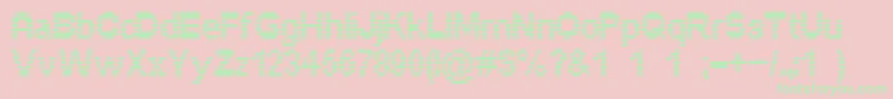 Pixelino Font – Green Fonts on Pink Background