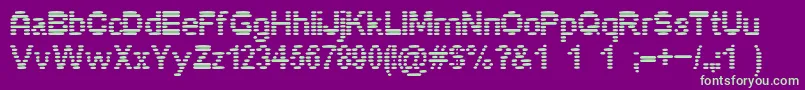 Pixelino Font – Green Fonts on Purple Background