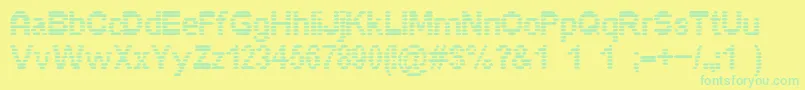 Pixelino Font – Green Fonts on Yellow Background