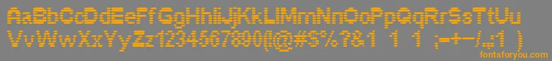 Pixelino Font – Orange Fonts on Gray Background