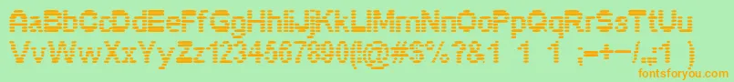 Pixelino Font – Orange Fonts on Green Background