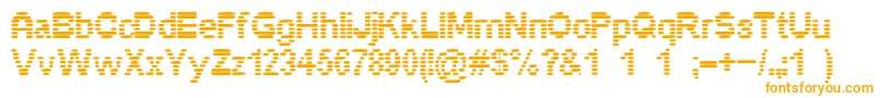 Pixelino Font – Orange Fonts on White Background