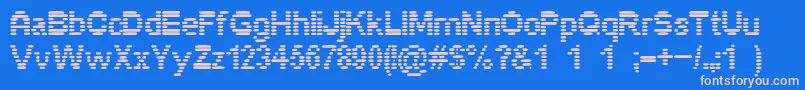 Pixelino Font – Pink Fonts on Blue Background