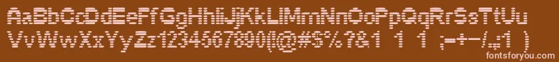 Pixelino Font – Pink Fonts on Brown Background