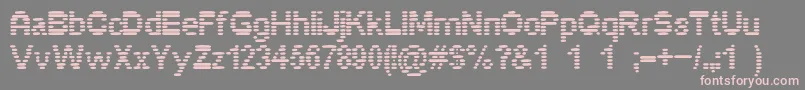 Pixelino Font – Pink Fonts on Gray Background