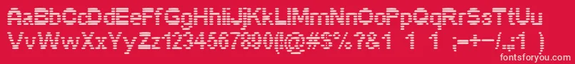 Pixelino Font – Pink Fonts on Red Background