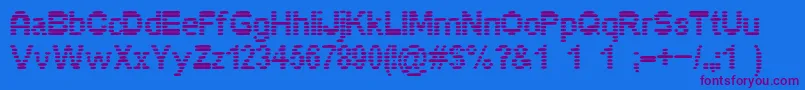 Pixelino Font – Purple Fonts on Blue Background