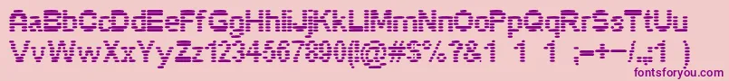 Pixelinoフォントについての詳細 フォントPixelino – ピンクの背景に紫のフォント