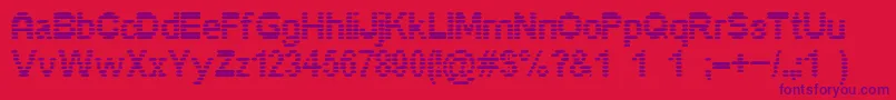 Pixelino Font – Purple Fonts on Red Background