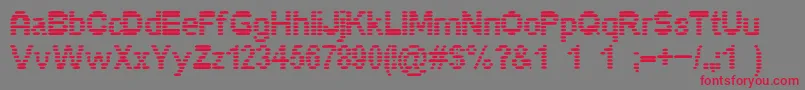 Pixelino Font – Red Fonts on Gray Background