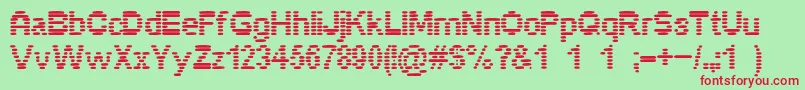 Pixelino Font – Red Fonts on Green Background
