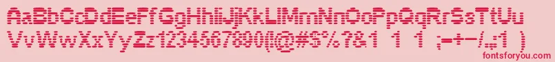 Pixelino Font – Red Fonts on Pink Background