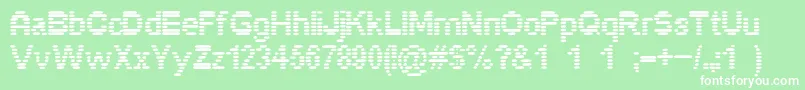 Pixelino Font – White Fonts on Green Background