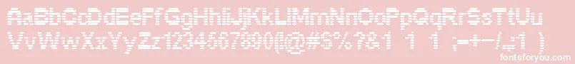 Pixelino Font – White Fonts on Pink Background