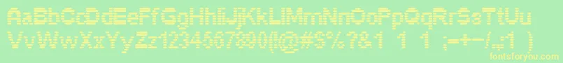 Pixelino Font – Yellow Fonts on Green Background