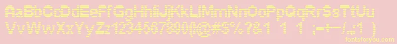 Pixelino Font – Yellow Fonts on Pink Background