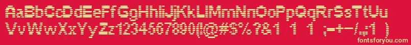 Pixelino Font – Yellow Fonts on Red Background