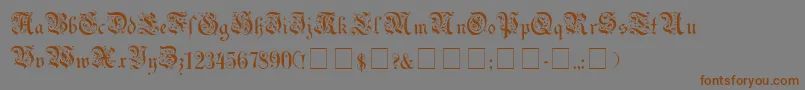 Uechigot Font – Brown Fonts on Gray Background