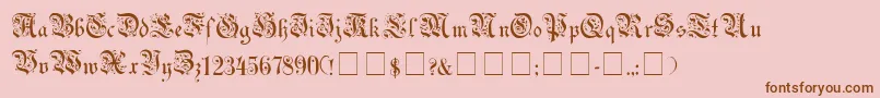 fuente Uechigot – Fuentes Marrones Sobre Fondo Rosa