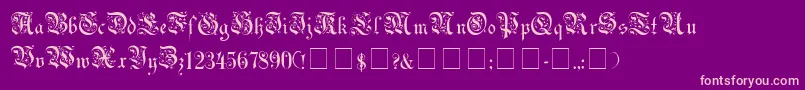 Uechigot Font – Pink Fonts on Purple Background