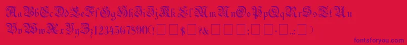 fuente Uechigot – Fuentes Moradas Sobre Fondo Rojo