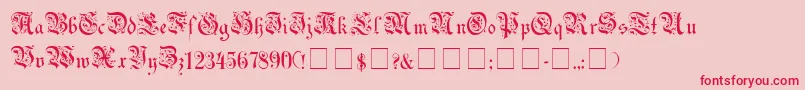 Uechigot Font – Red Fonts on Pink Background