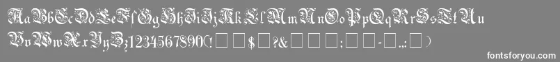 Uechigot Font – White Fonts on Gray Background