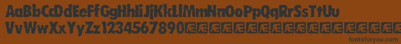 WobblyBrk Font – Black Fonts on Brown Background