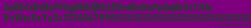 WobblyBrk Font – Black Fonts on Purple Background
