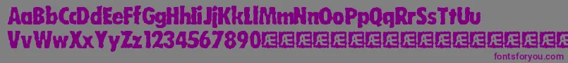 WobblyBrk Font – Purple Fonts on Gray Background