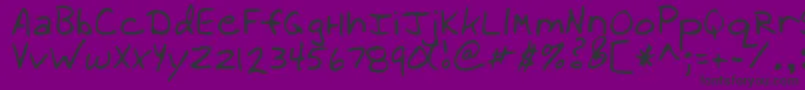 WillowRegular Font – Black Fonts on Purple Background