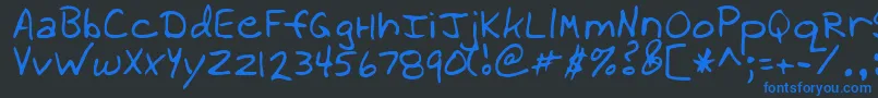WillowRegular Font – Blue Fonts on Black Background