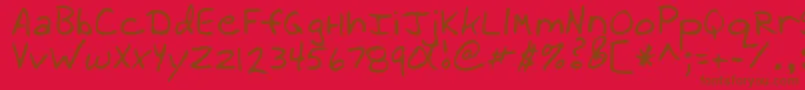 WillowRegular Font – Brown Fonts on Red Background