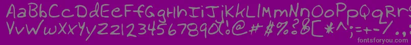 フォントWillowRegular – 紫の背景に灰色の文字