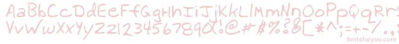 WillowRegular-Schriftart – Rosa Schriften auf weißem Hintergrund