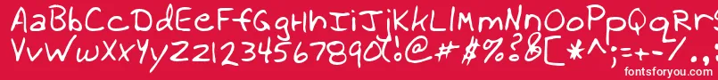 WillowRegular Font – White Fonts on Red Background