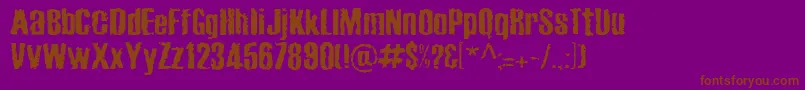 CabeenCrappy Font – Brown Fonts on Purple Background