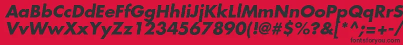 FuturastdBoldoblique Font – Black Fonts on Red Background